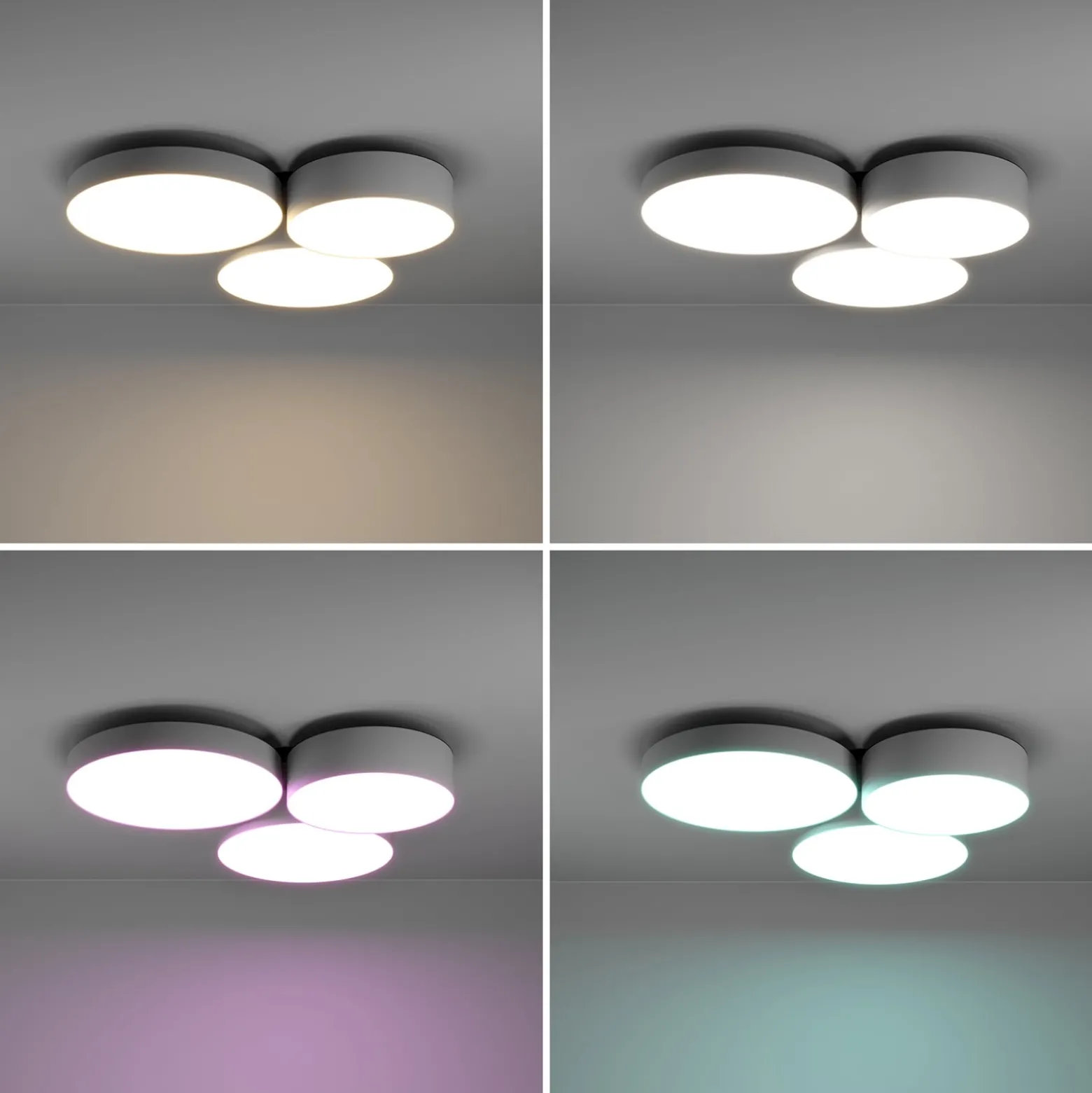 EGLO connect Smart-LED-Deckenleuchte Barbano-Z, grau