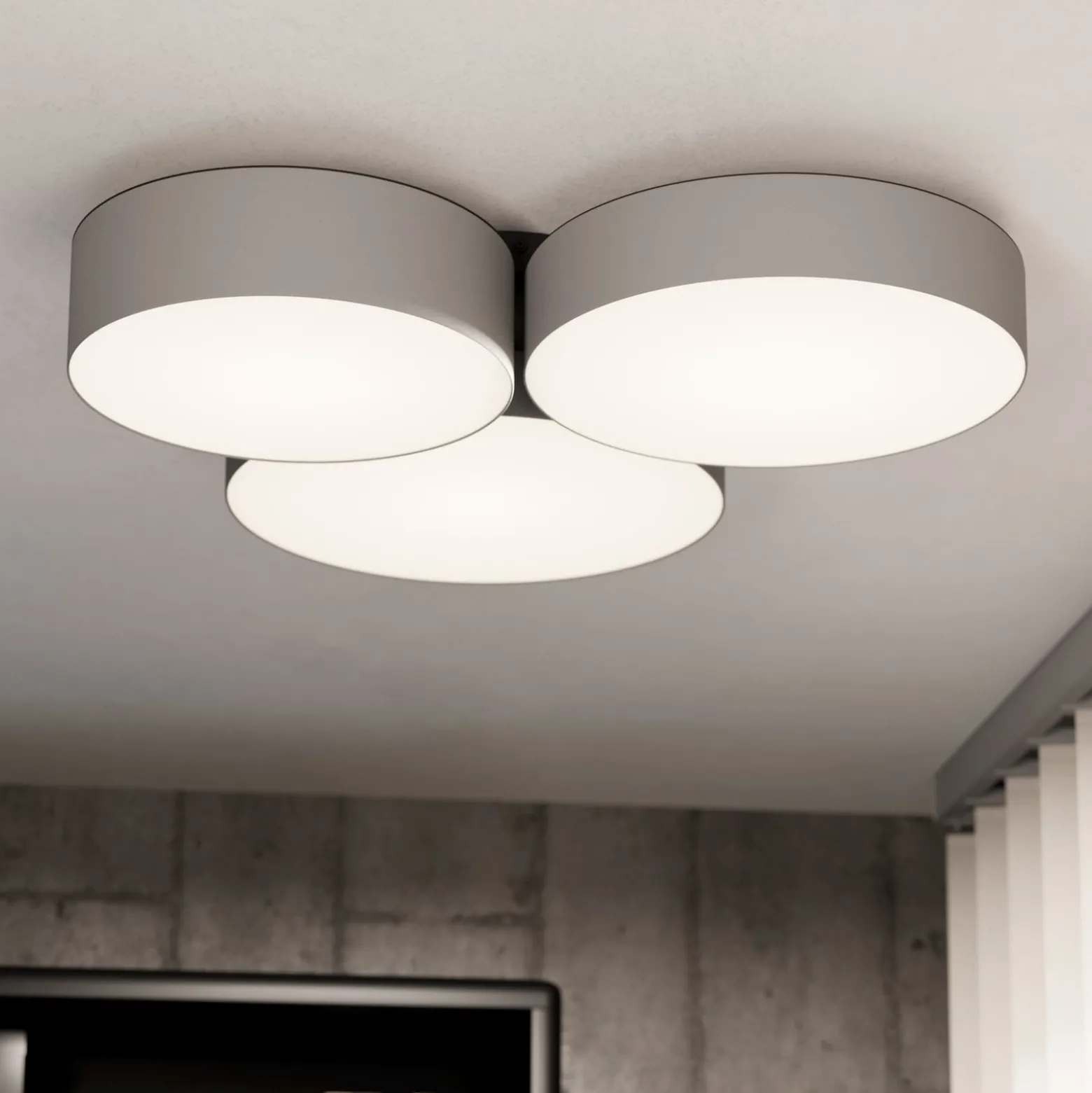 EGLO connect Smart-LED-Deckenleuchte Barbano-Z, grau