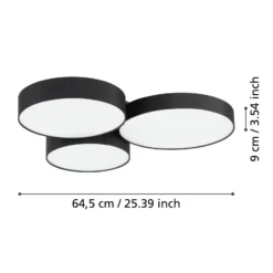 EGLO connect Smart-LED-Deckenleuchte Barbano-Z, schwarz