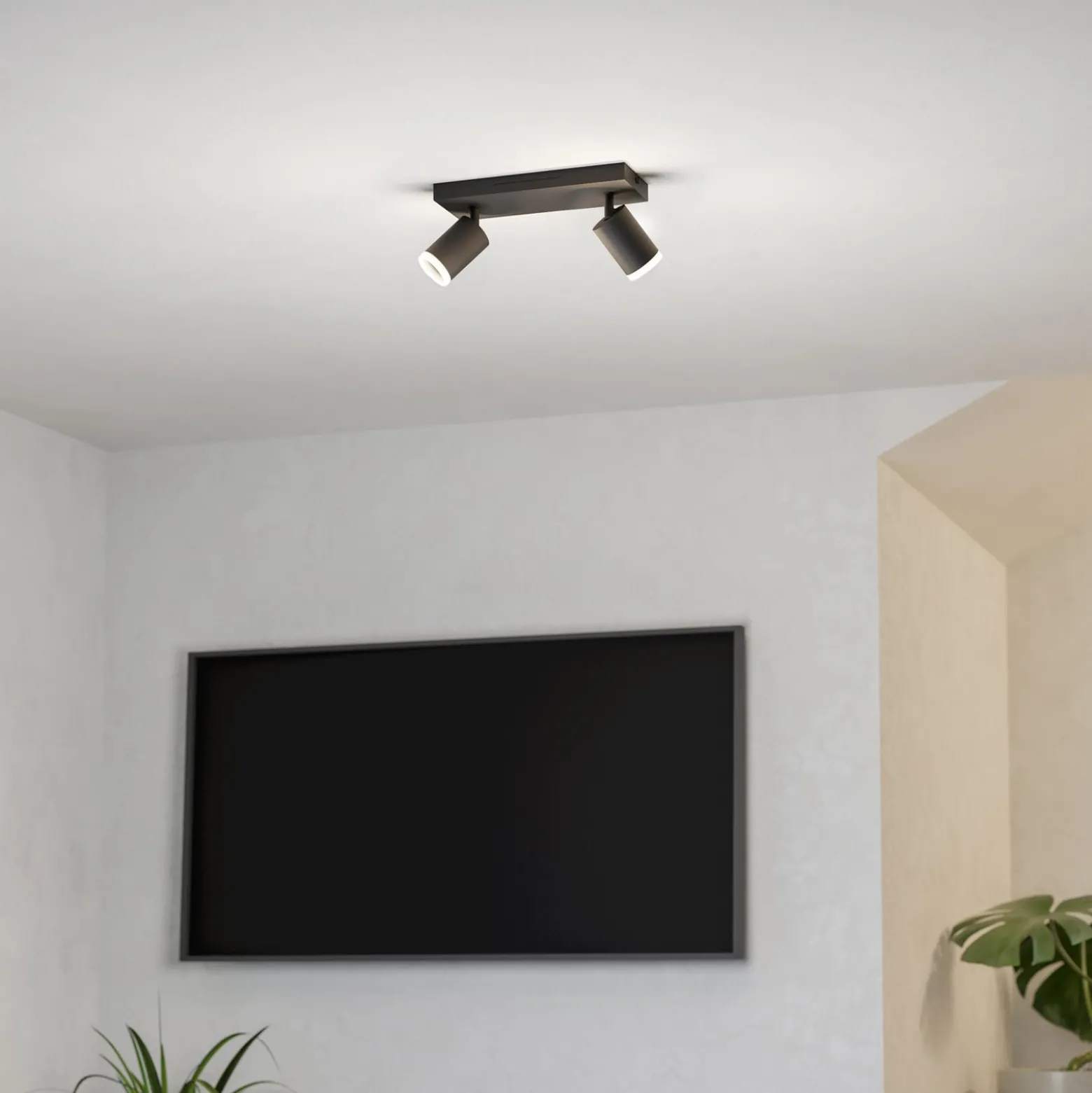 EGLO connect Smart-LED-Spot Melitello-Z, 2-flg., schwarz