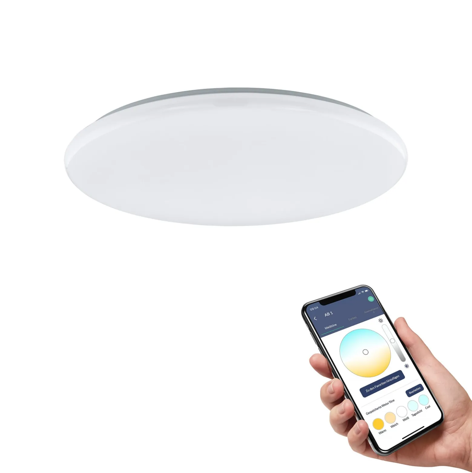EGLO connect Totari-Z LED-Deckenleuchte, weiß 56cm
