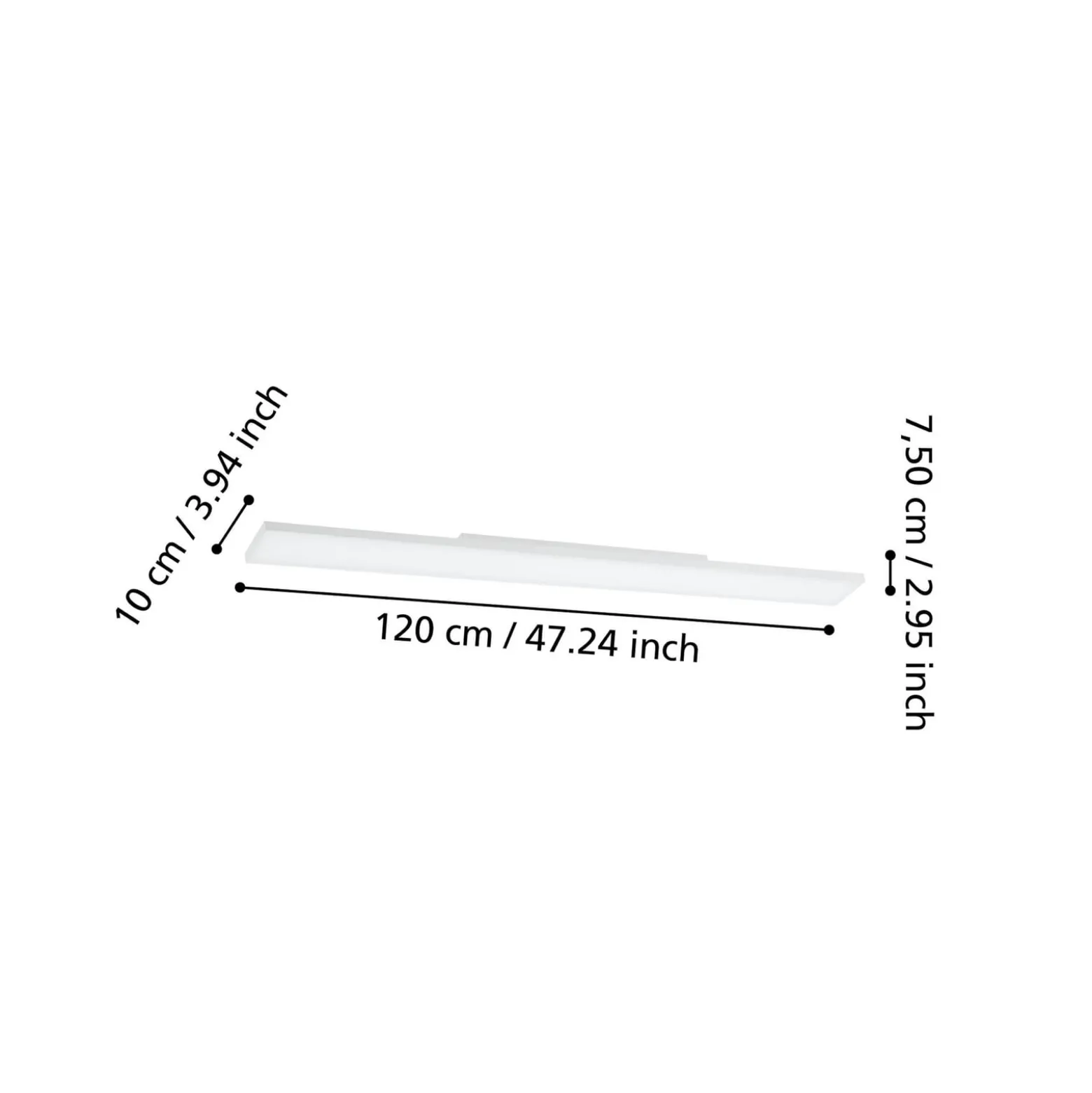 EGLO connect Turcona-Z LED-Deckenlampe 120x10cm