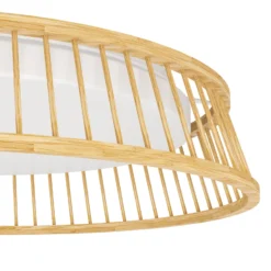 EGLO LED-Deckenlampe Luppineria Holzgeflecht Ø45cm