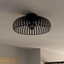 EGLO Mogano 3 Deckenleuchte, Käfigschirm, Ø43cm