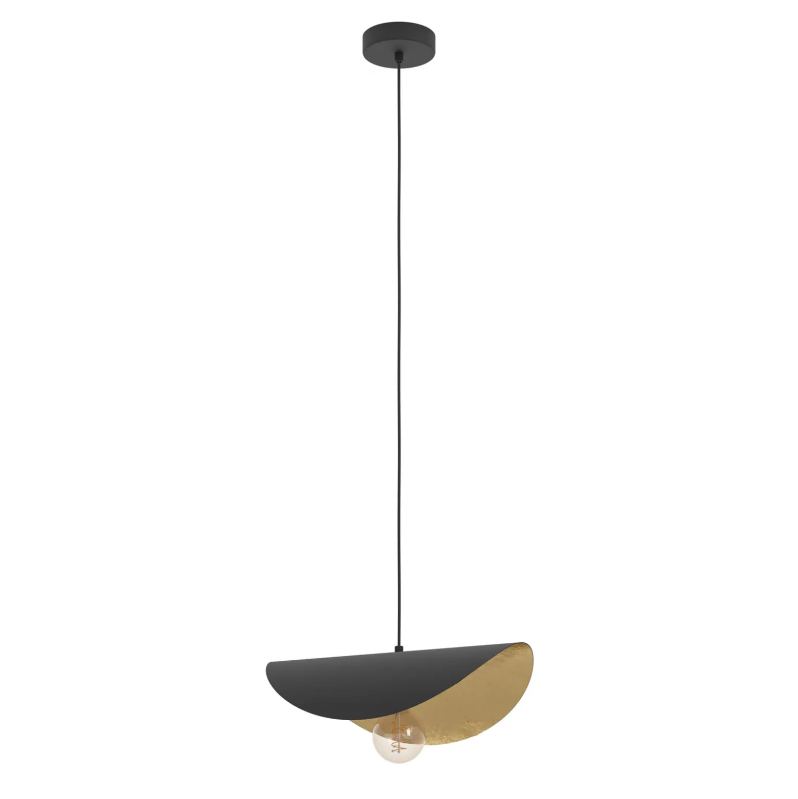 EGLO Stars Of Light Hängelampe Saceda 41cm lang schwarz/gold
