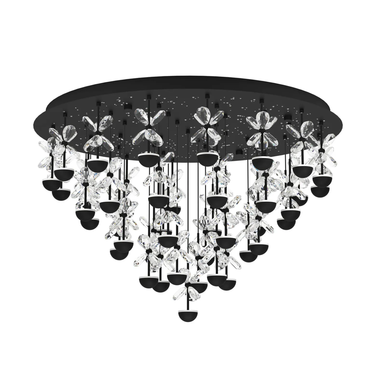 EGLO Stars Of Light LED-Deckenlampe Pianopoli schwarz Ø 78cm