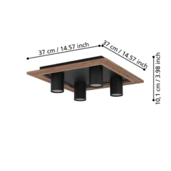 EGLO Valcasotto 1 LED-Deckenleuchte mit vier Spots