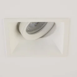 Einbauleuchte Slim Trim Square, weiß, 9 x 9 cm, Alu, GU10