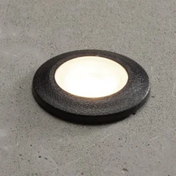 Einbauleuchte Teresa rund schwarz/frosted 3.000K