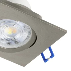 Einbauspot Saliceto eckig drehbar 2.700K nickel