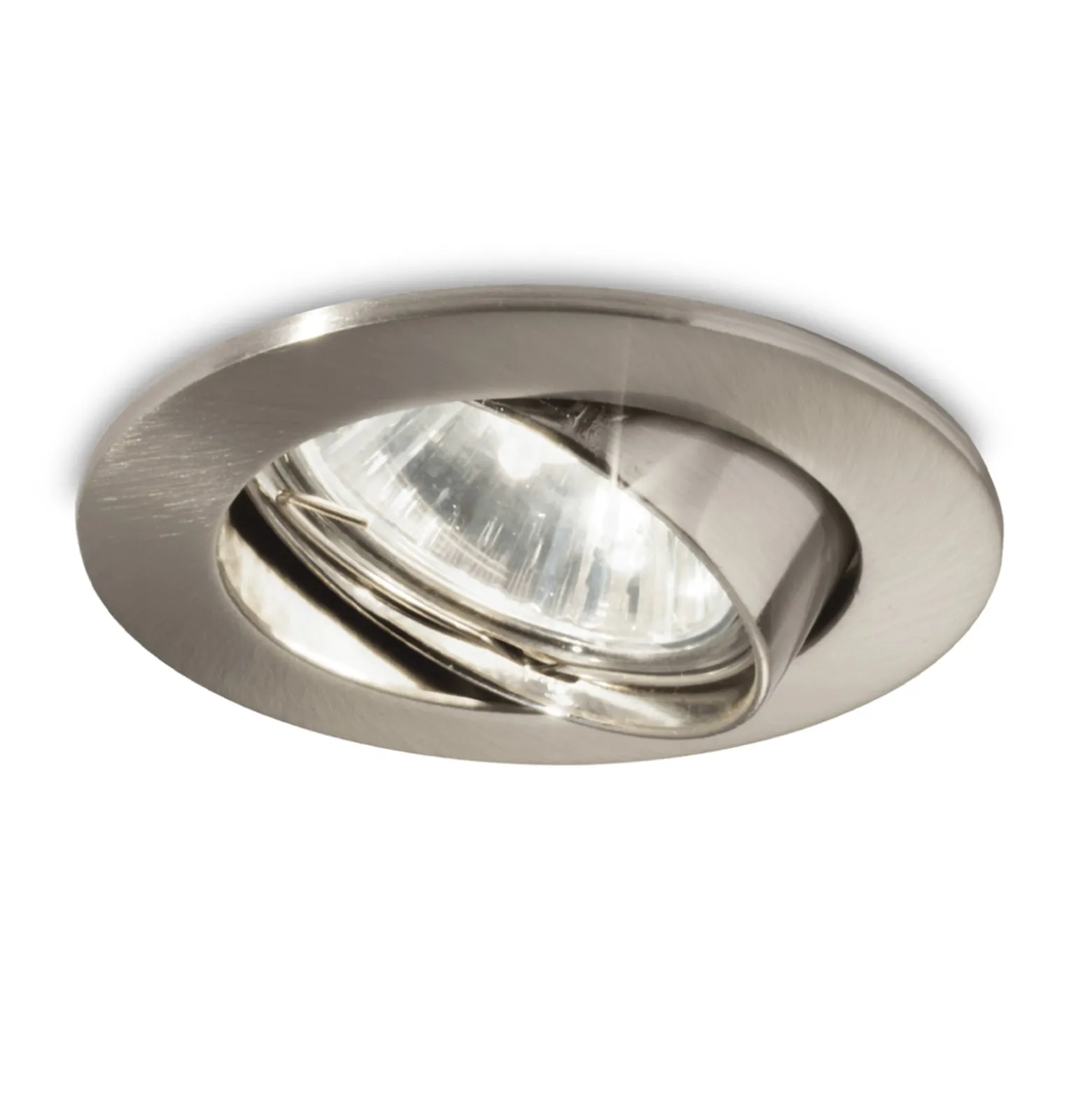 Einbauspot Swing rund, GU10, schwenkbar, nickel