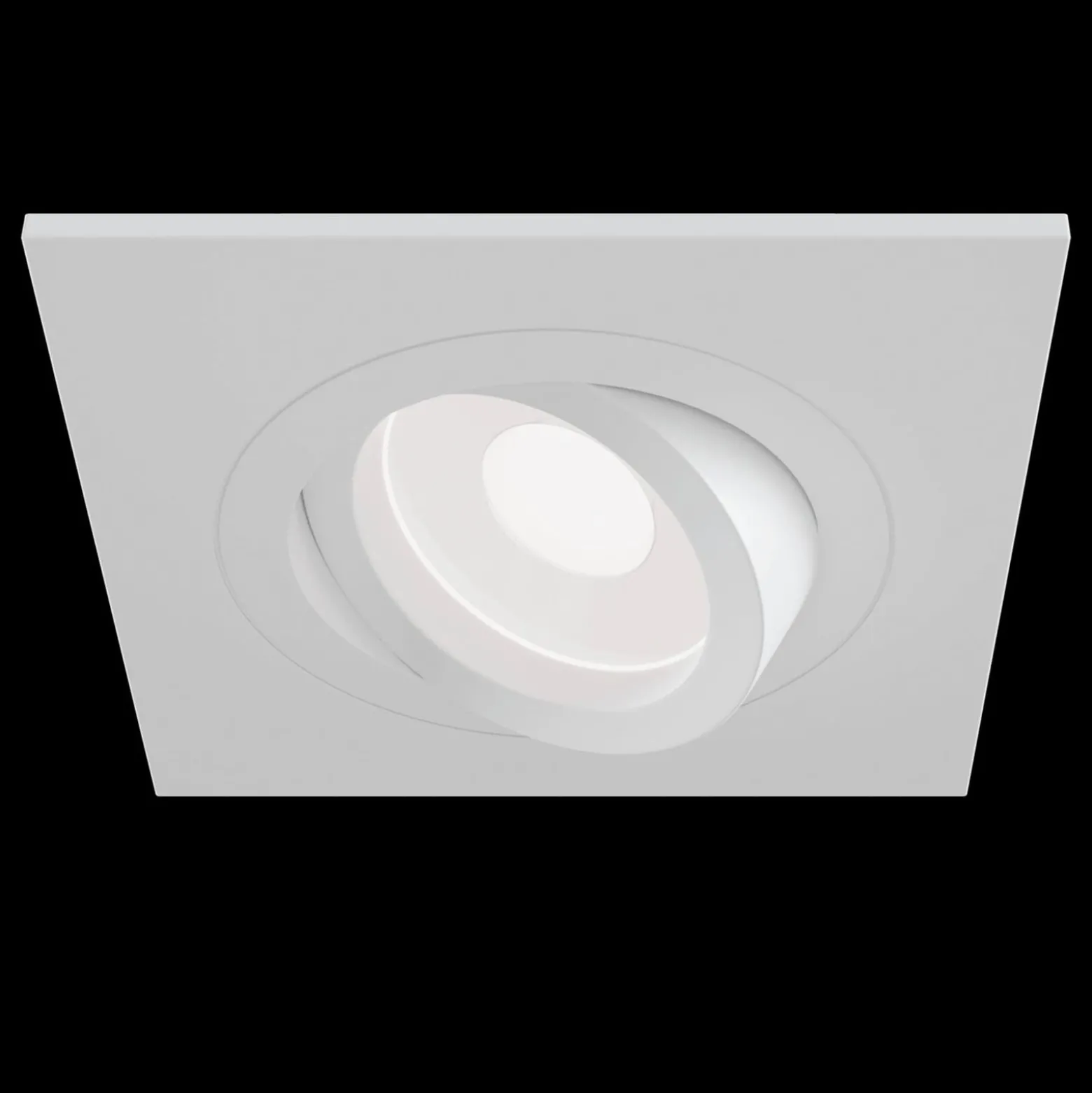 Einbaustrahler Atom, GU10, weiß, eckiger Rahmen