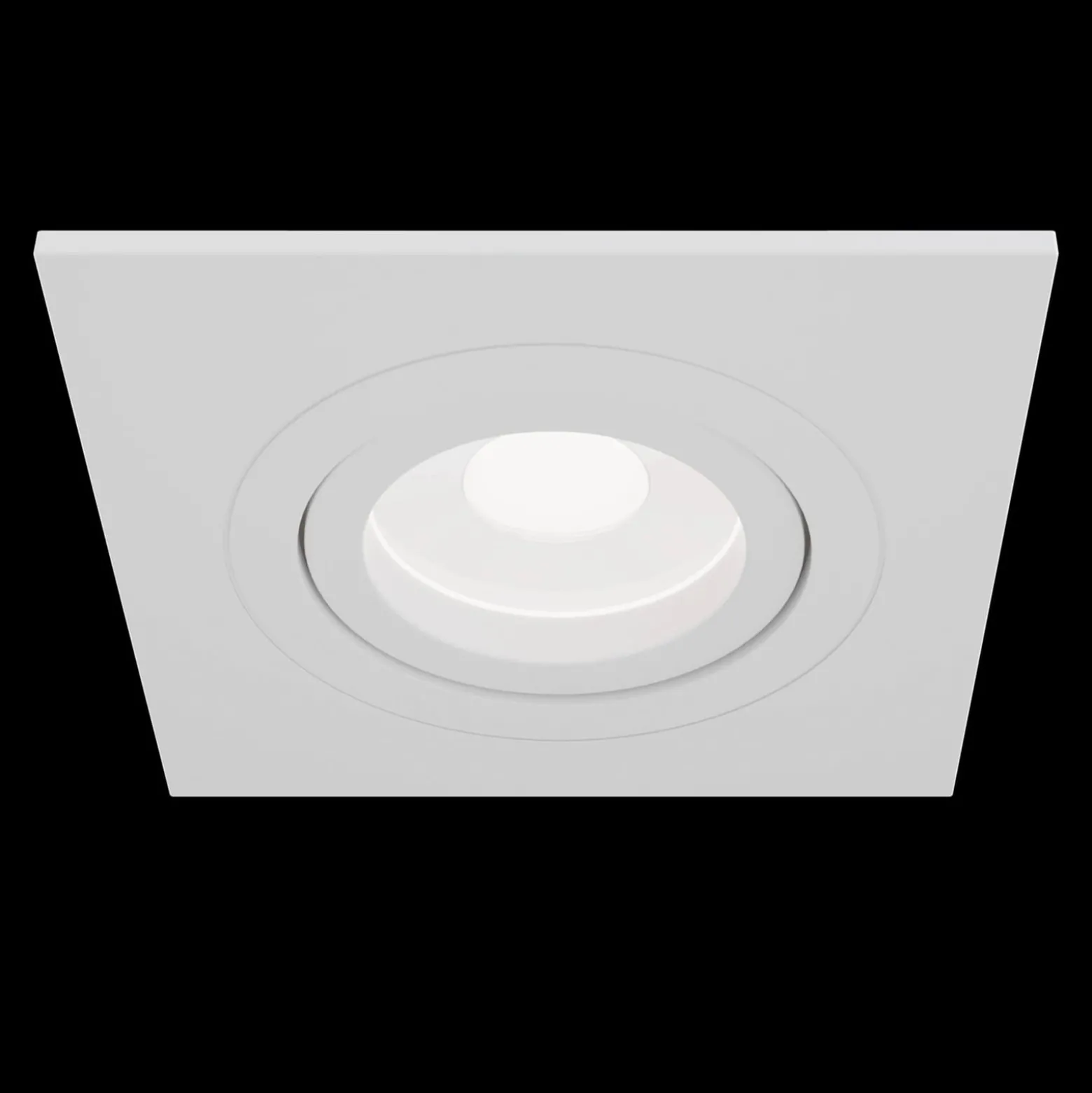 Einbaustrahler Atom, GU10, weiß, eckiger Rahmen