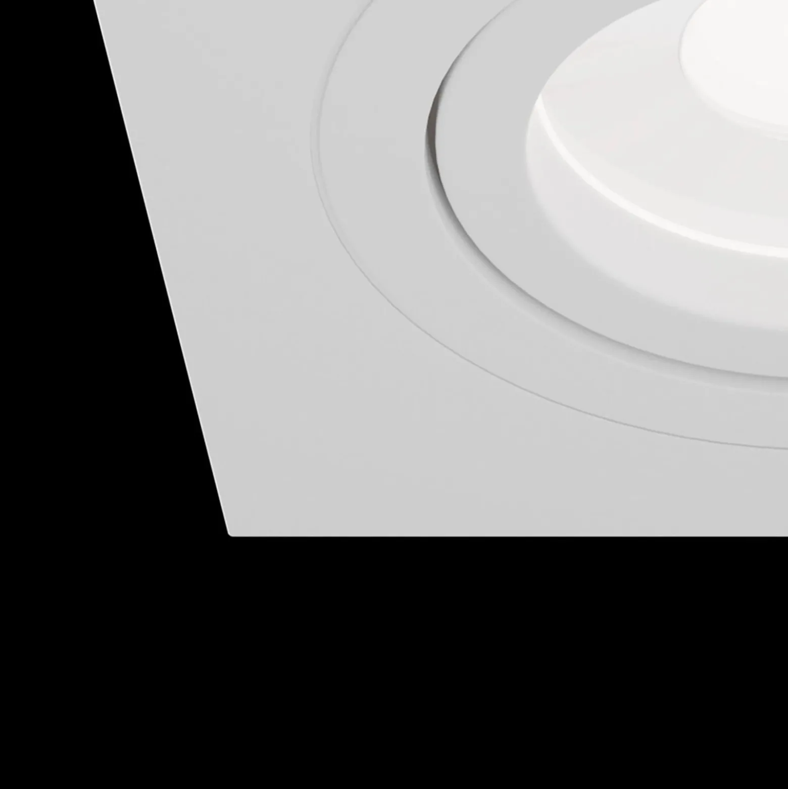 Einbaustrahler Atom, GU10, weiß, eckiger Rahmen