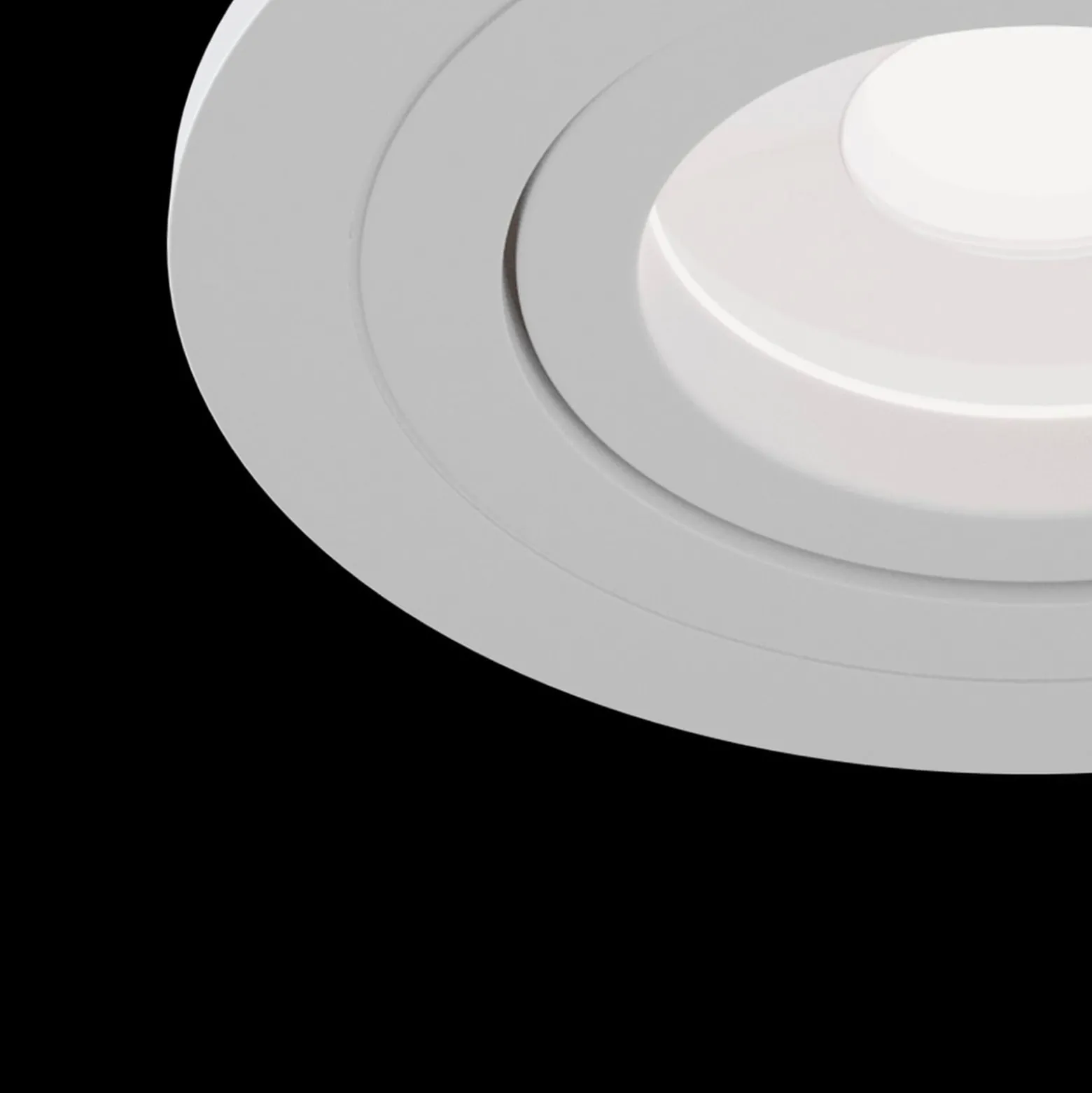 Einbaustrahler Atom, GU10, weiß, runder Rahmen