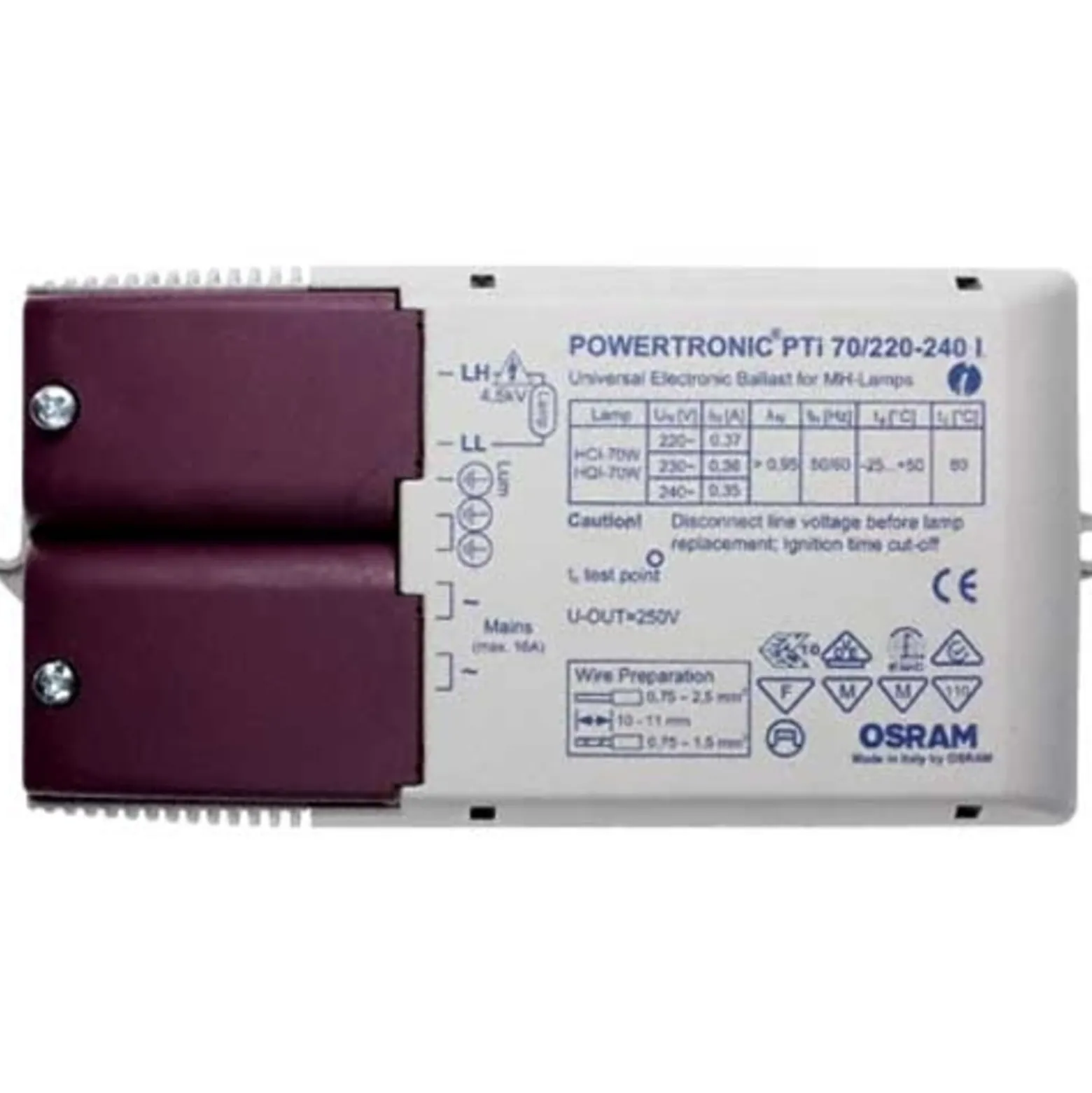 Elektronisches Vorschaltgerät PTi 70/220-240 I