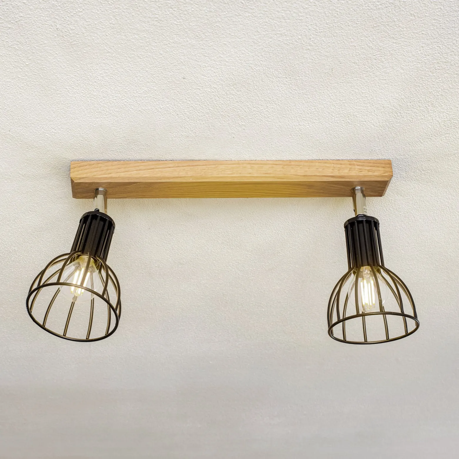 Envostar Aria Deckenlampe Eiche geölt, 2-flammig