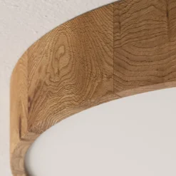 Envostar Deckenleuchte Kerio, Ø 47 cm, Eichenholz natur
