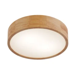 Envostar Deckenleuchte Kerio, Ø 37 cm, Eichenholz natur