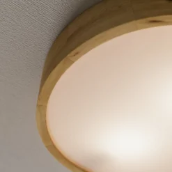 Envostar Deckenleuchte Kerio, Ø 37 cm, Eichenholz natur