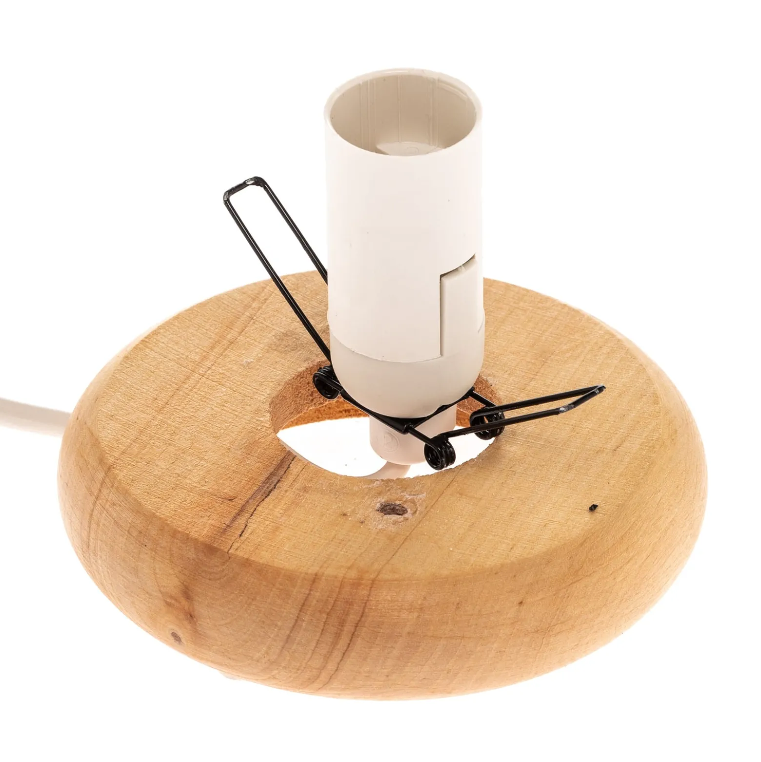 Envostar Harmony Salz-Tischlampe Kugel Holzsockel