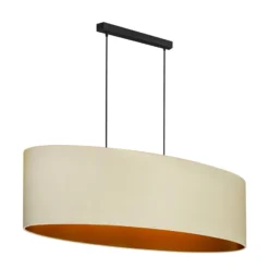 Envostar Hängelampe Idun hellbeige 80 cm Naturmaterial vegan