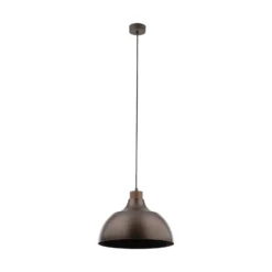 Envostar Hängeleuchte Kaitt, braun, Ø 34 cm, Holzdetail