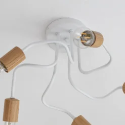 Envostar Joiy Deckenlampe 5-flg verteilt weiß/holz