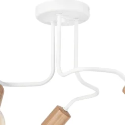 Envostar Joiy Deckenlampe 3-flg verteilt weiß/holz