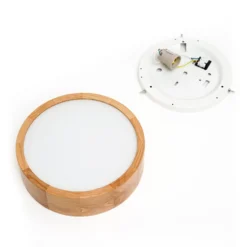 Envostar Kerio Deckenlampe, Ø 27 cm, eiche natur