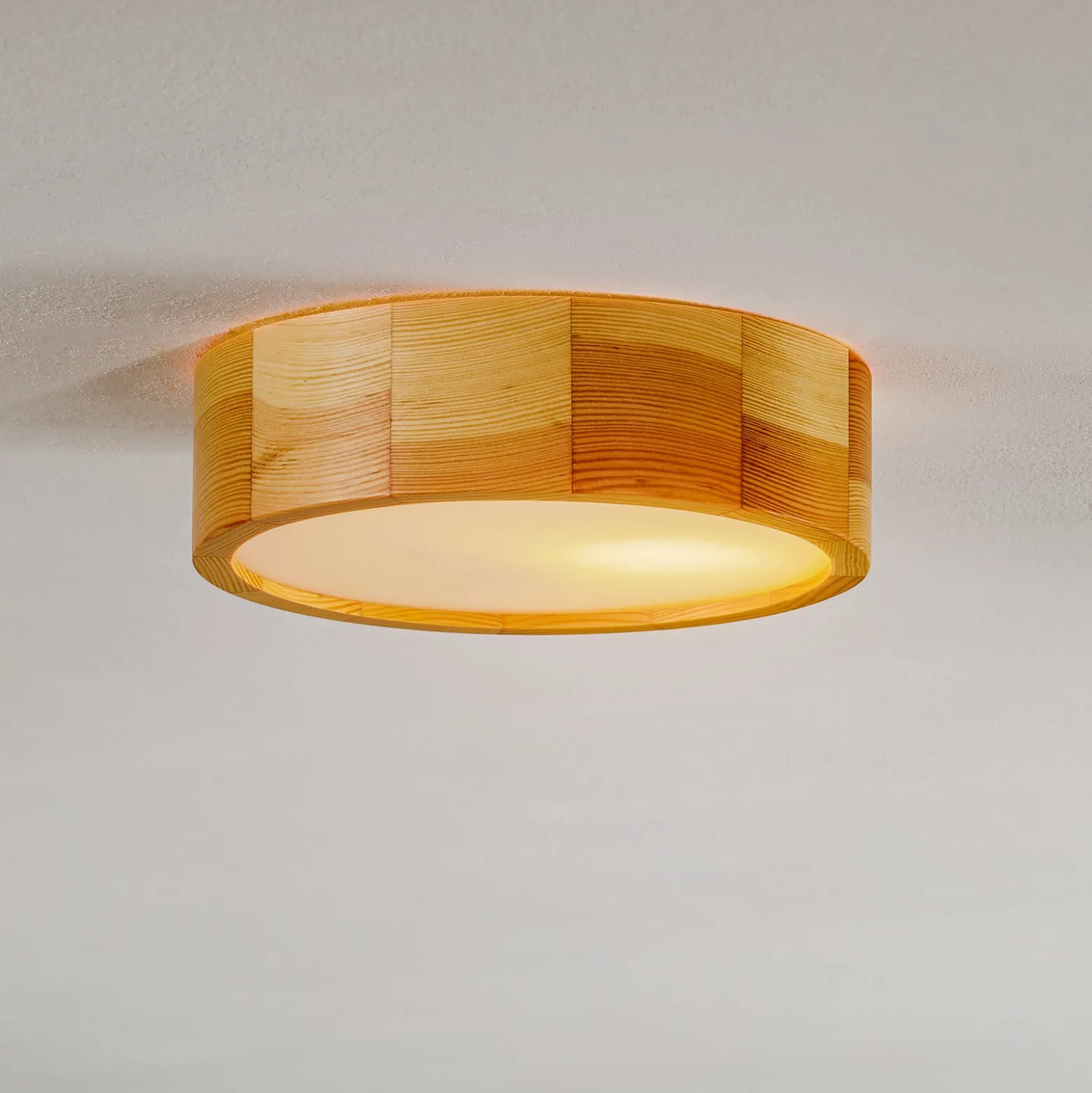 Envostar Kerio Deckenlampe, Ø 27 cm, kiefer natur