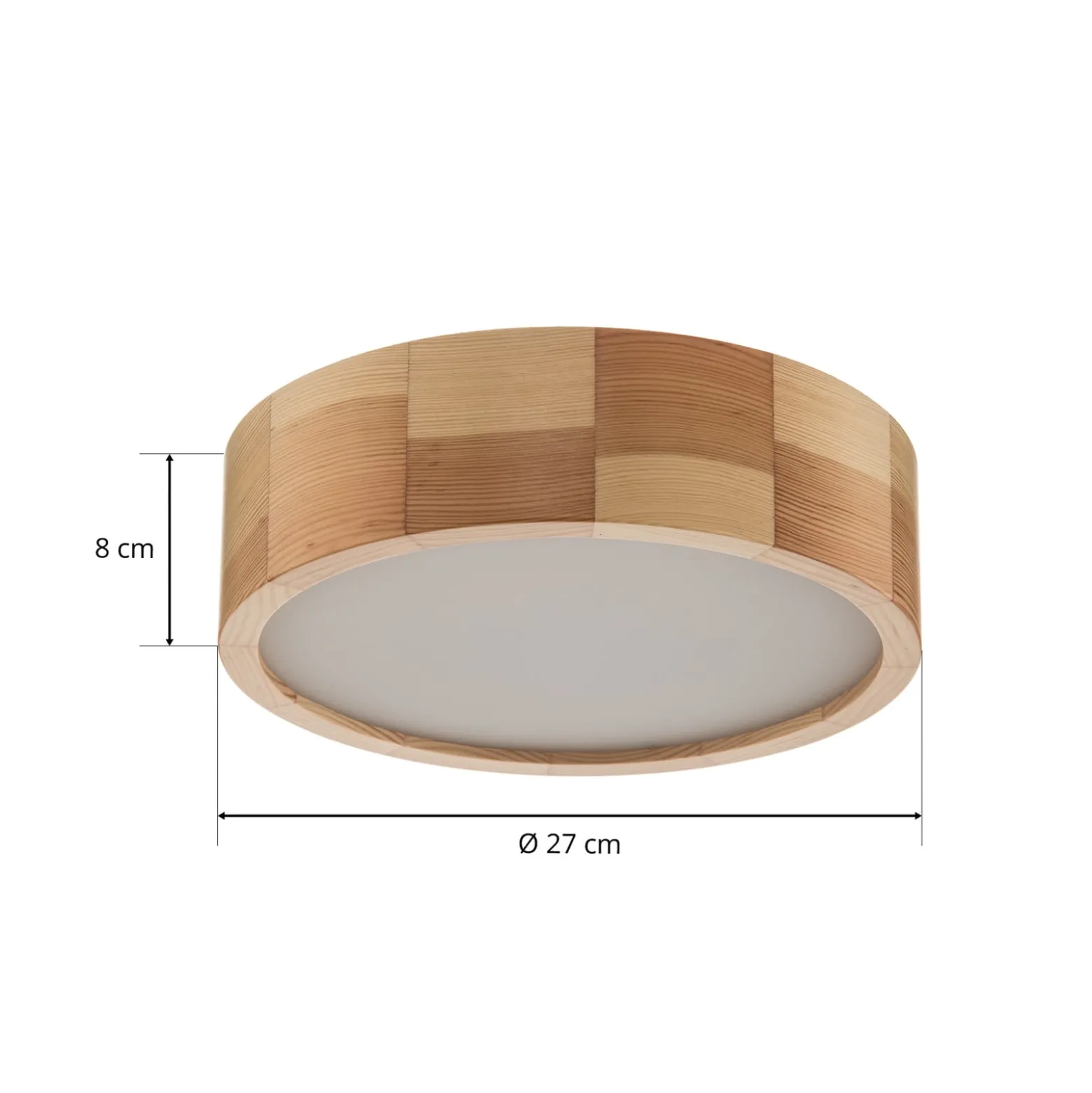 Envostar Kerio Deckenlampe, Ø 27 cm, kiefer natur