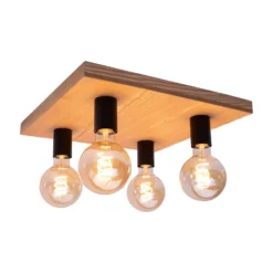 Envostar Lobo Deckenlampe 4fl. Kiefer braun