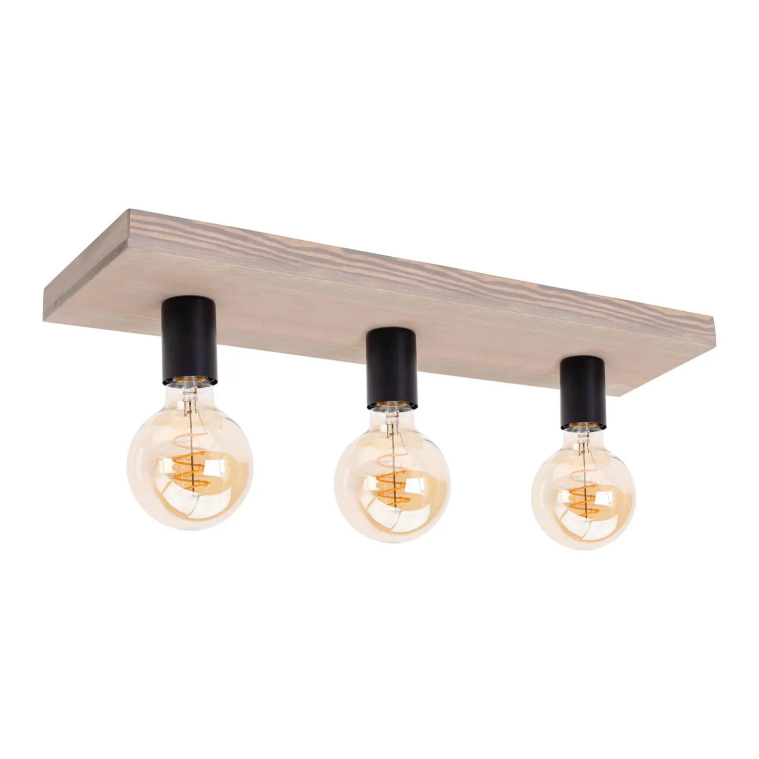 Envostar Lobo Deckenlampe 3fl. Kiefer grau