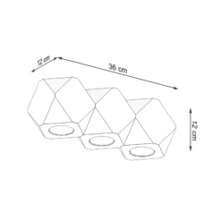 Envostar Peach Puff Deckenlampe Polyeder Holz 3flg