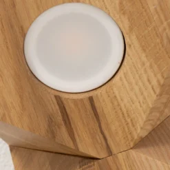 Envostar Peach Puff Deckenlampe Polyeder Holz 3flg