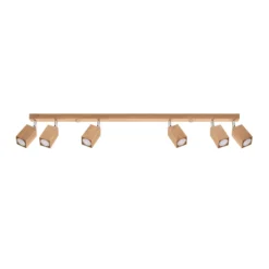 Envostar Peach Puff Deckenspot Holz Quader 6-flg.