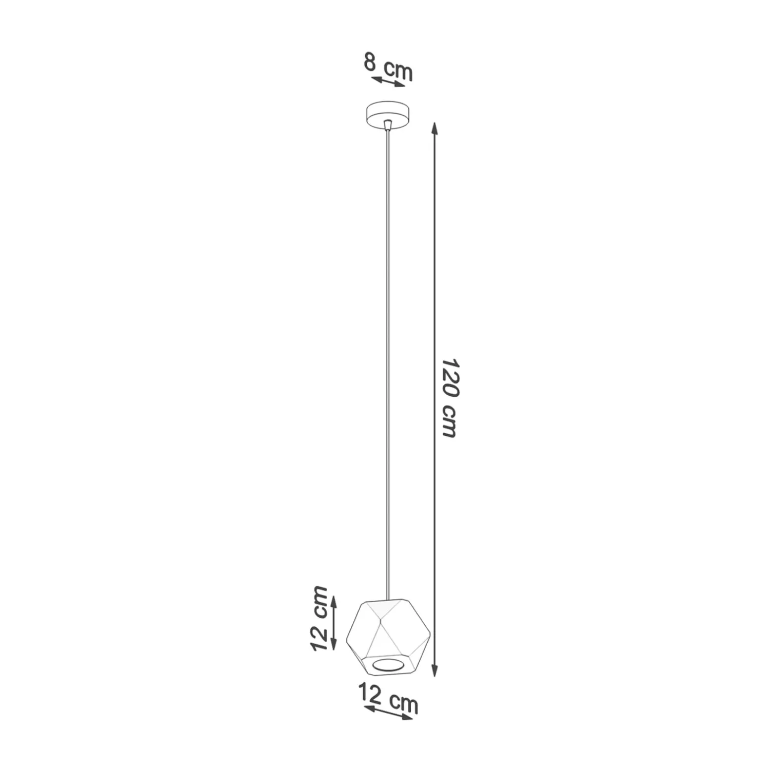 Envostar Peach Puff Hängelampe Polyeder Holz 1flg.