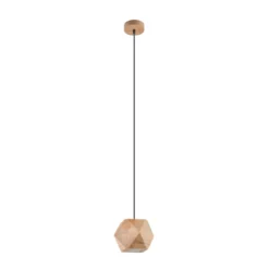 Envostar Peach Puff Hängelampe Polyeder Holz 1flg.