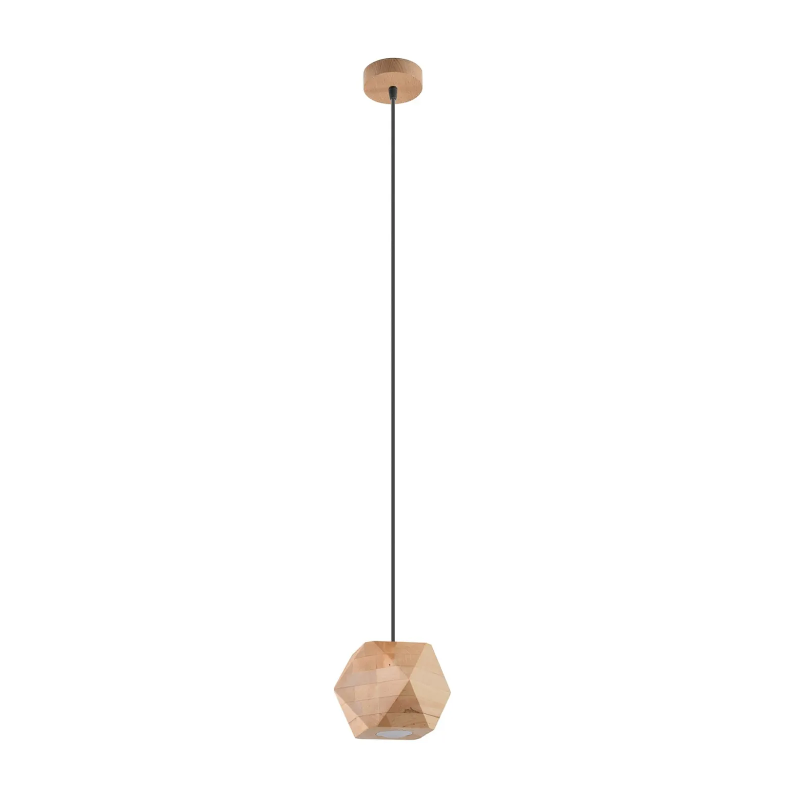 Envostar Peach Puff Hängelampe Polyeder Holz 1flg.