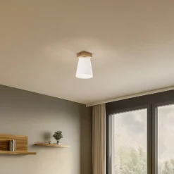 Envostar Risco Deckenlampe 1-flg. Stoffschirm weiß
