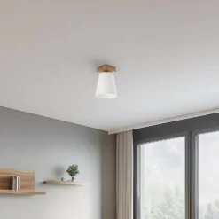 Envostar Risco Deckenlampe 1-flg. Stoffschirm weiß
