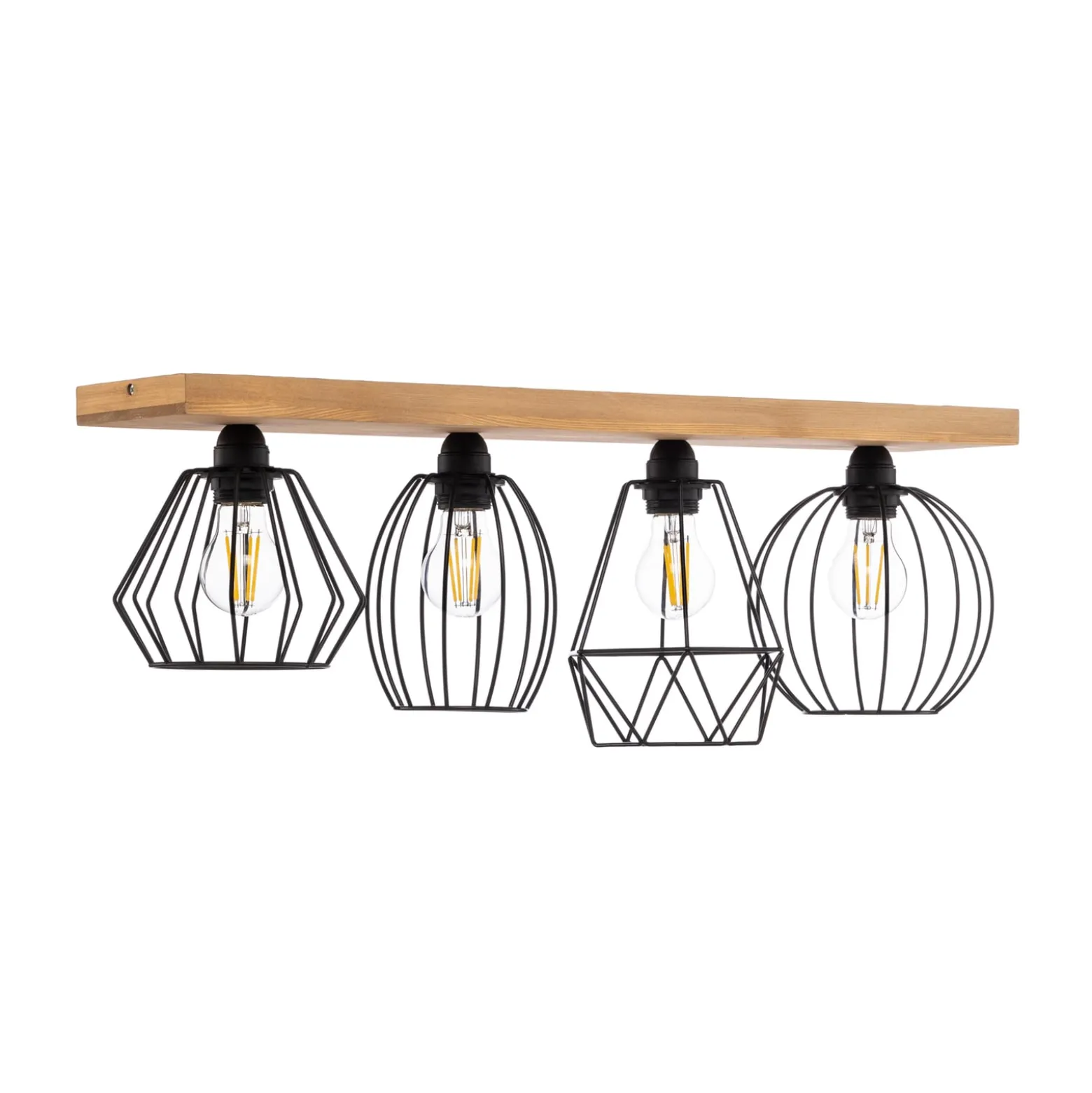 Envostar Various Deckenlampe 4-flg Kiefer natur