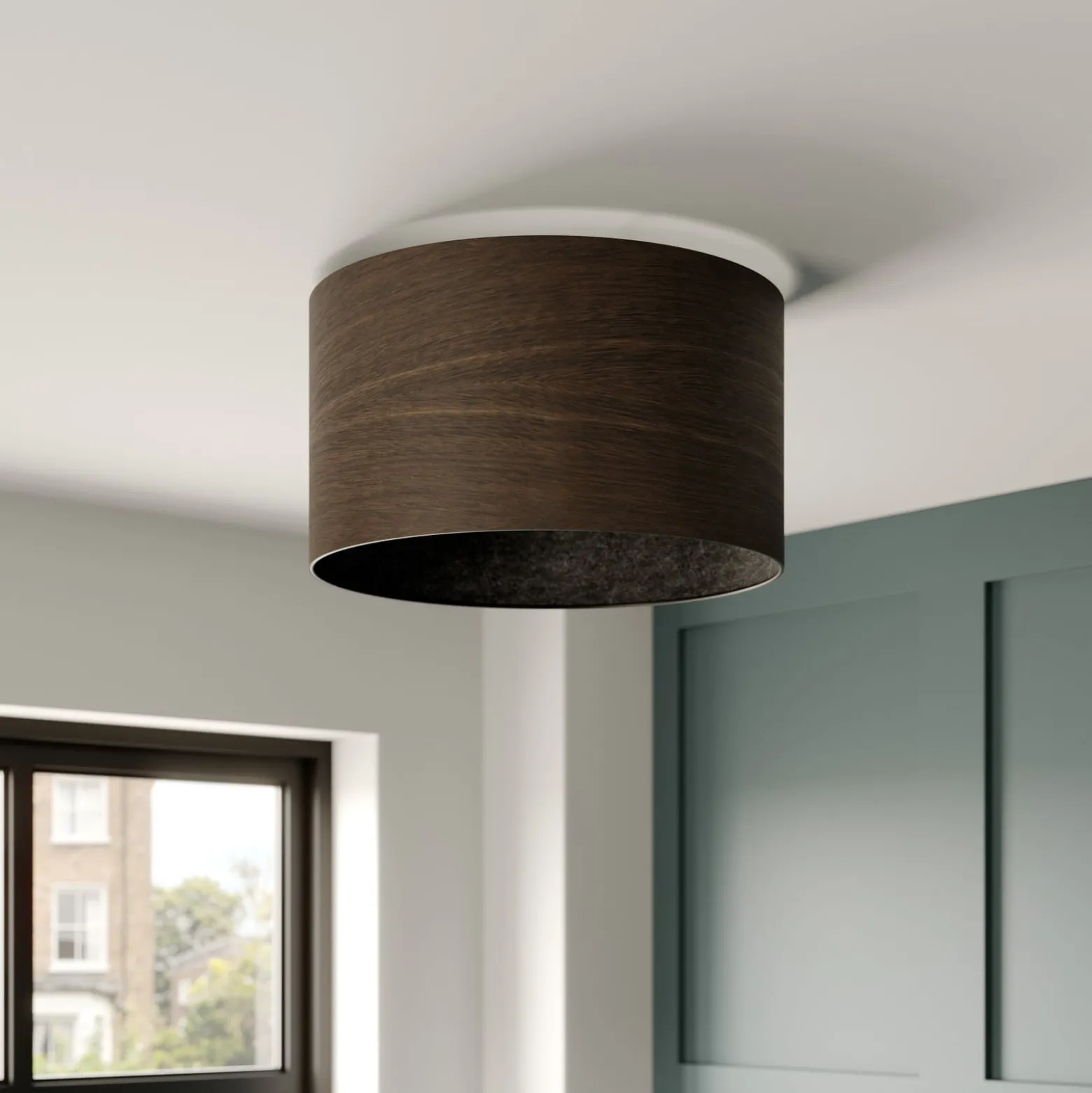 Envostar Veneer Deckenleuchte räuchereiche Ø 40cm
