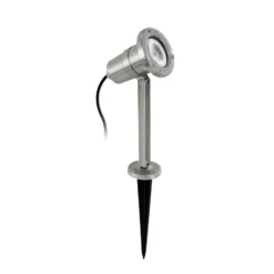 Erdspießstrahler Nema, edelstahlfarben, 24 cm, Edelstahl