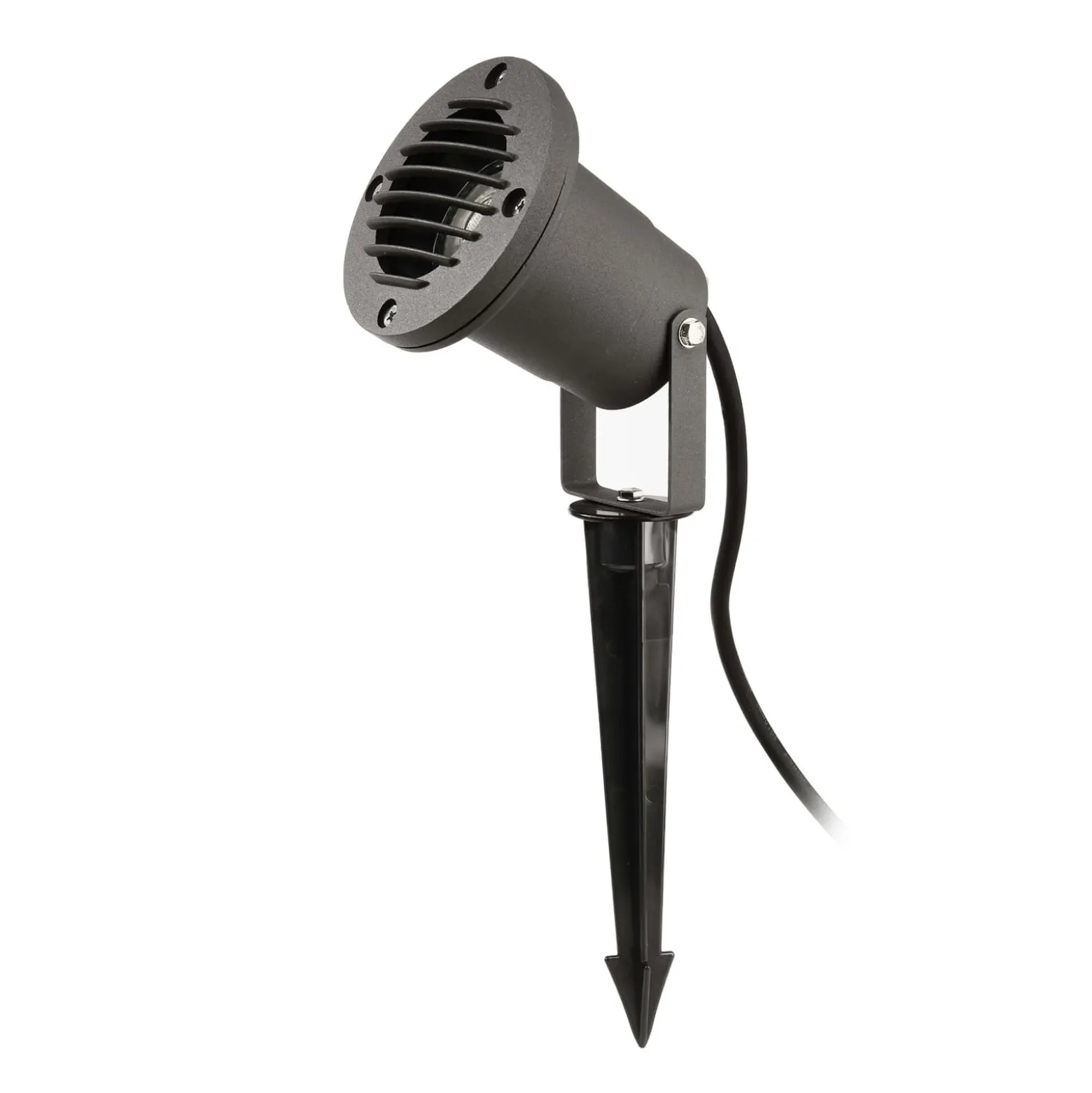 Erdspießstrahler Spiky, Ø 10 cm, schwarz, schwenkbar, IP65
