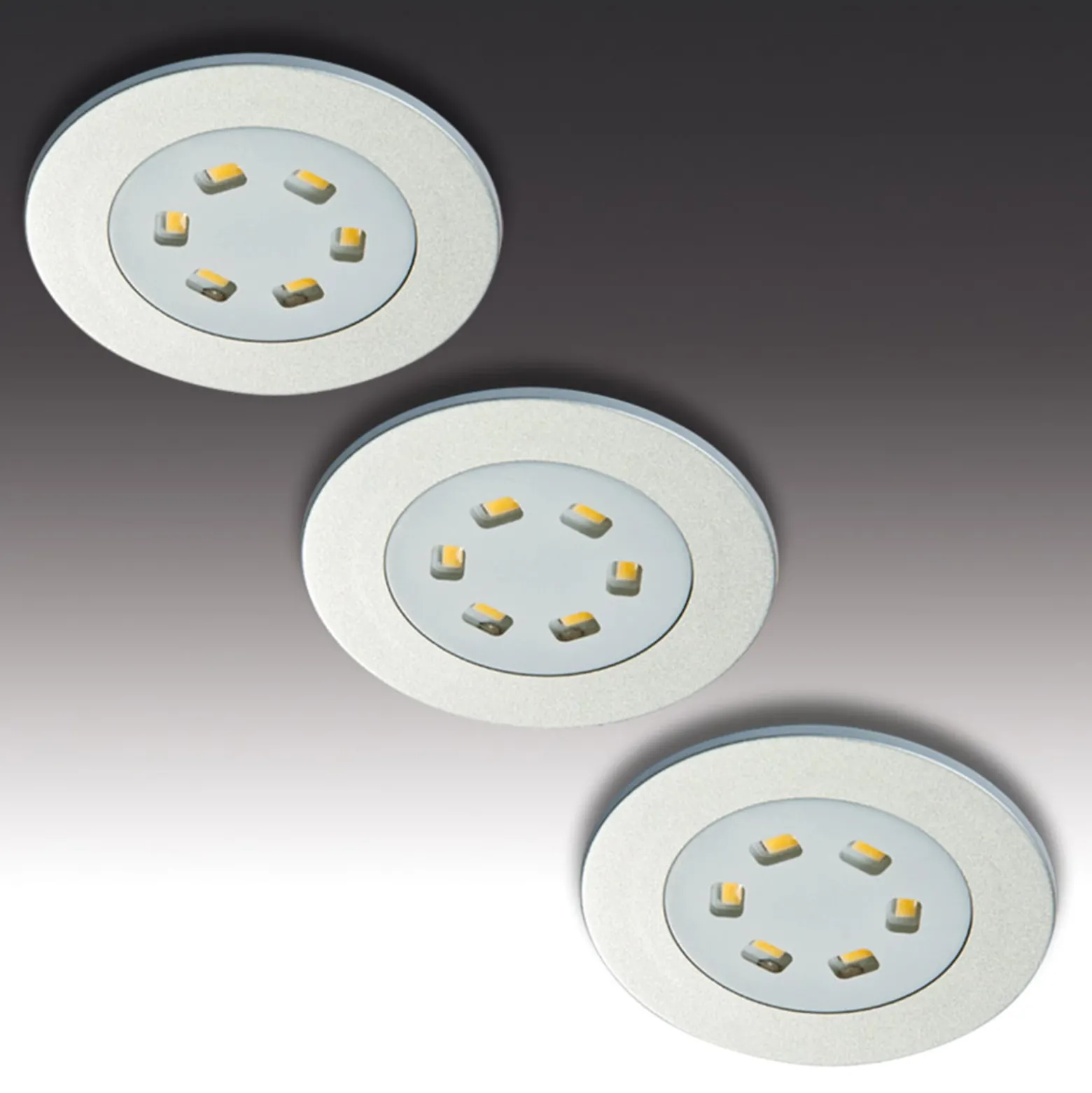 3er-Set LED-Einbauleuchte R 55