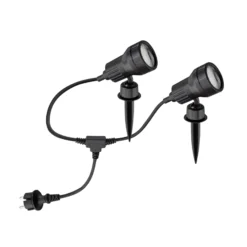 2er Set - LED-Erdspießleuchte Terra m. Farbfiltern