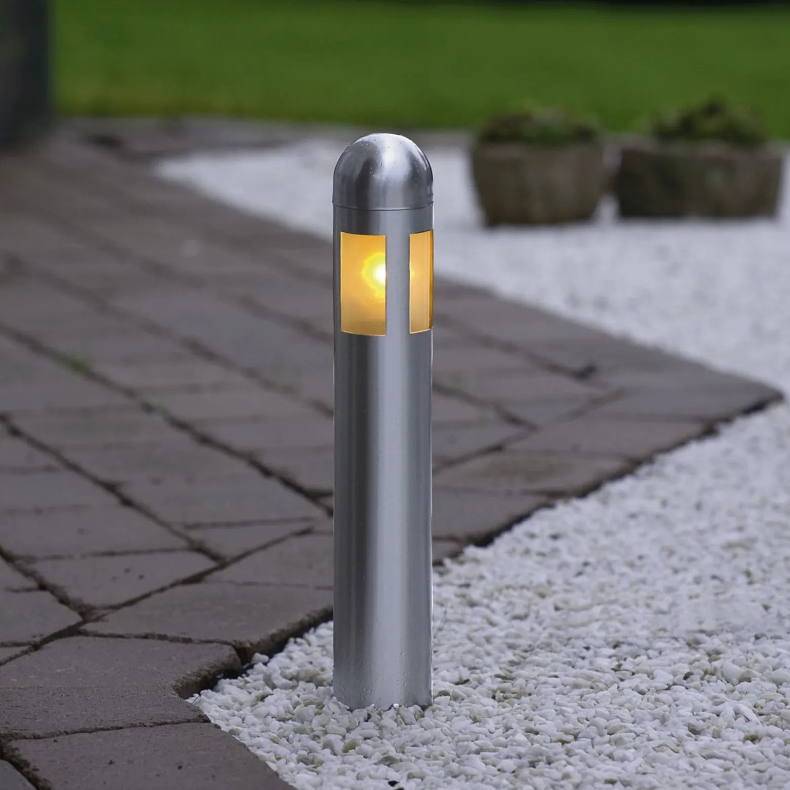 3er-Set LED-Sockelleuchte Amalfi mit Erdspieß
