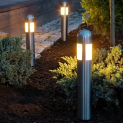 3er-Set LED-Sockelleuchte Amalfi mit Erdspieß
